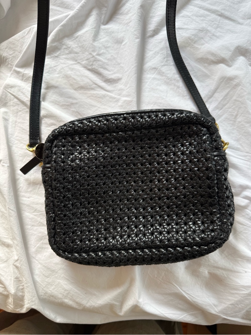 Black Woven Crossbody Bag - Clare V - Picture 2 of 8